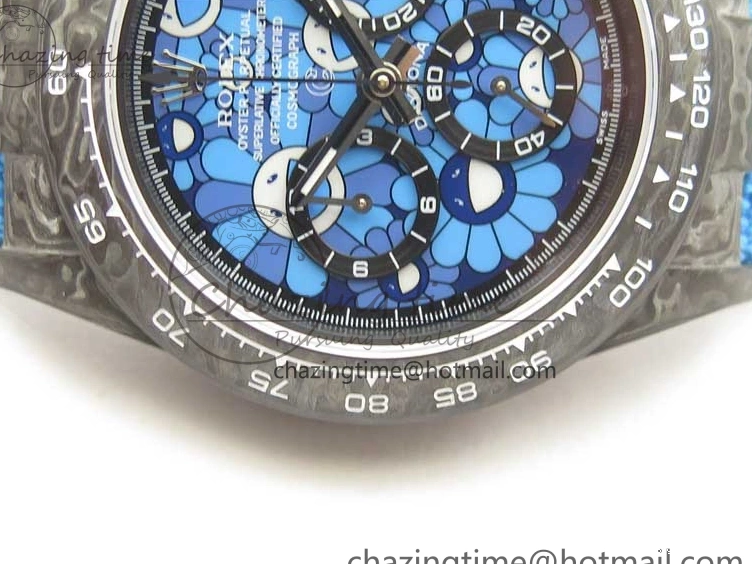 AAA Replica Watches on OMF DIW A Blue Dial Nylon 2844 Light Daytona Strap Blue Efficient Best Edition Light Carbon 0101